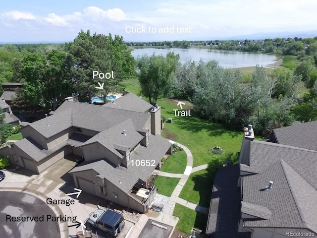 10652 W Florida Ave Unit D, Lakewood, CO 80232 - bird's eye view of a nearby body of water