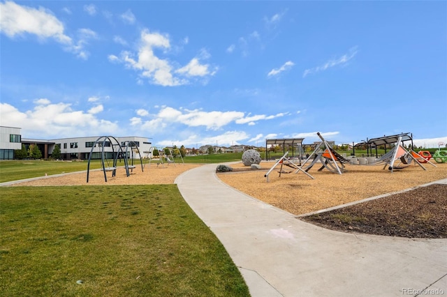 119 Jackson Dr, Erie, CO 80516 - community jungle gym featuring a lawn