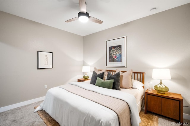 2240 N Clay St Unit 309, Denver, CO 80211 - carpeted bedroom with baseboards and a ceiling fan