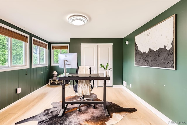 845 Everett St, Lakewood, CO 80215 - office with wood finished floors, plenty of natural light, and baseboards