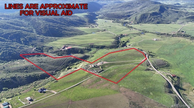26000 Wheeler Creek Ln, Steamboat Springs, CO 80487 - view of rural area featuring property parcel outlined