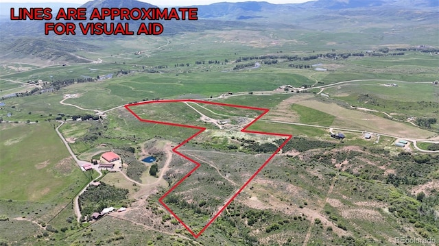 26000 Wheeler Creek Ln, Steamboat Springs, CO 80487 - aerial view of sparsely populated area featuring mountains