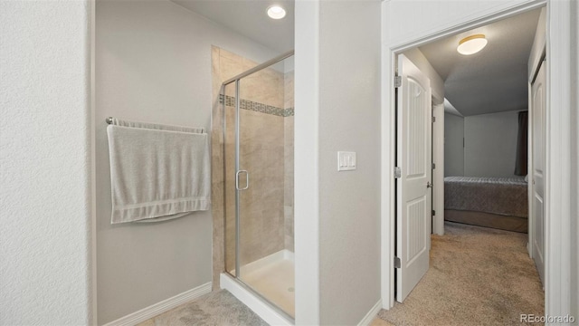 bathroom featuring walk in shower