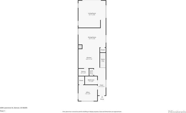 3295 Lawrence St, Denver, CO 80205 - view of home floor plan