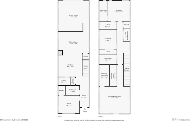 3295 Lawrence St, Denver, CO 80205 - view of home floor plan