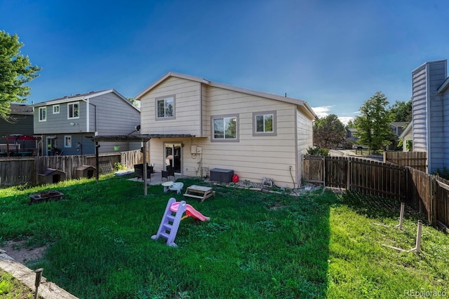 3730 Hazelwood Ct, Colorado Springs, CO 80918 - rear view of property with a fenced backyard and a patio