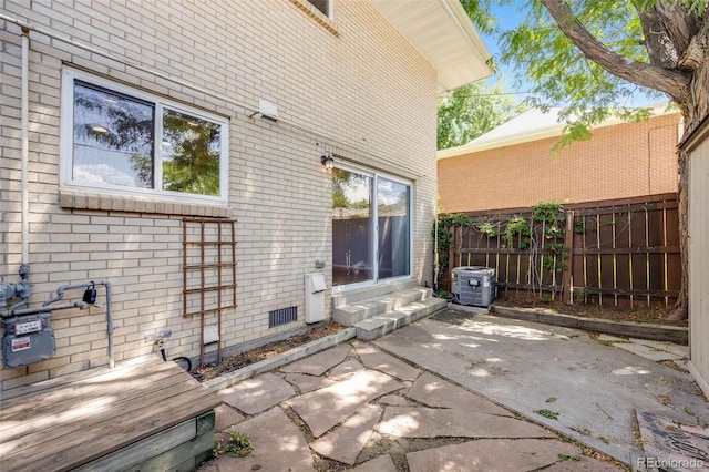 view of patio / terrace with central AC