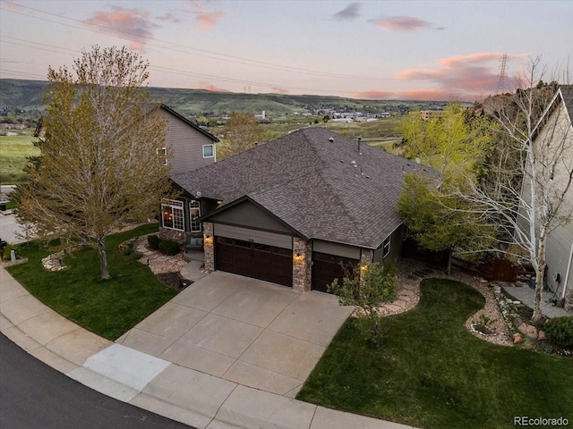 828 Rabbit Run Dr, Golden, CO 80401 - aerial view at dusk