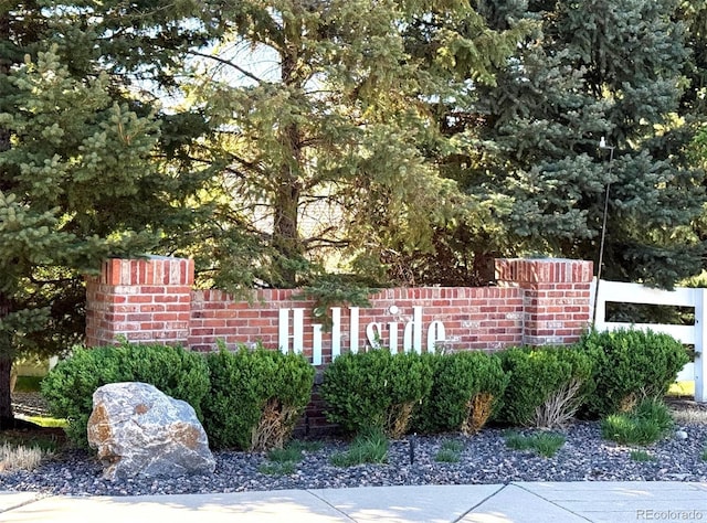 view of community sign