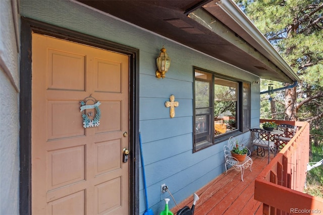 view of doorway to property