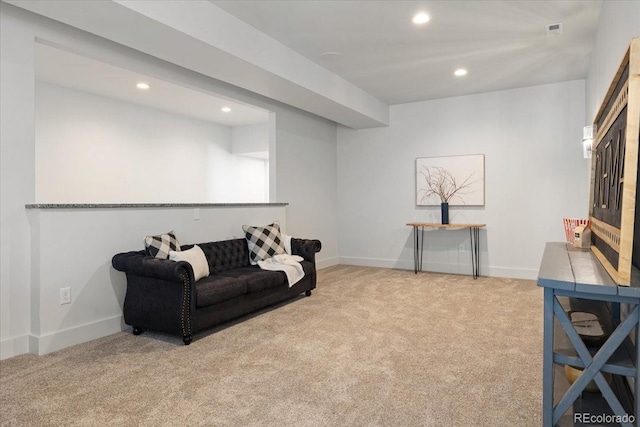 view of carpeted living room