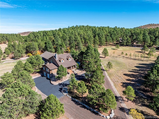 bird's eye view with a rural view