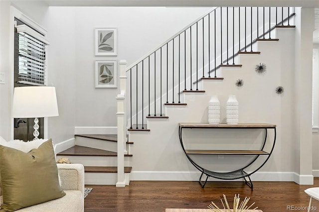474 S Vine St, Denver, CO 80209 - staircase featuring wood finished floors