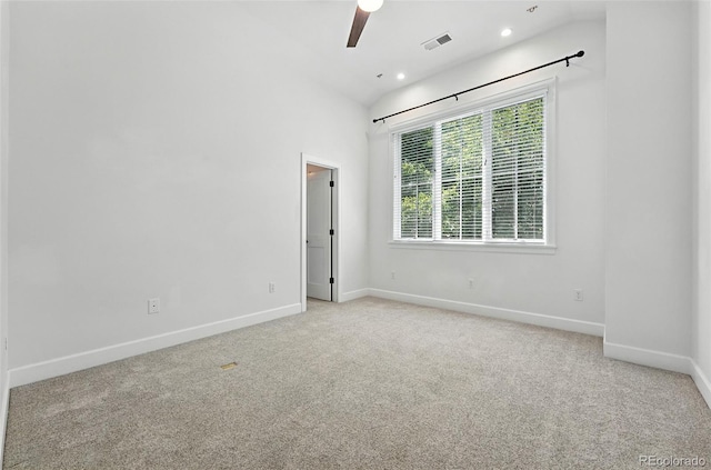 474 S Vine St, Denver, CO 80209 - unfurnished room featuring a ceiling fan, light carpet, and recessed lighting