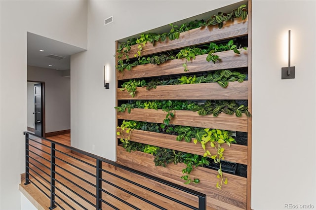 bar featuring hardwood / wood-style flooring