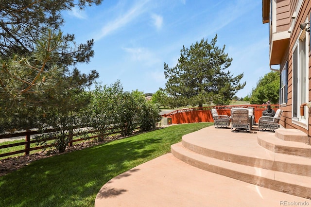 3912 Miners Candle Pl, Castle Rock, CO 80109 - fenced backyard with a patio area