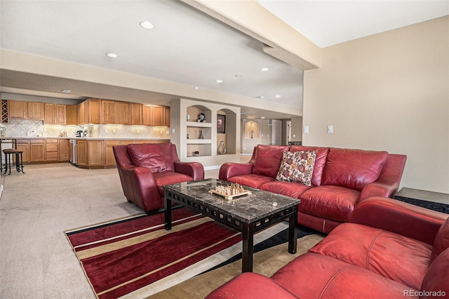 11065 W Rockland Dr, Littleton, CO 80127 - living area with light carpet and recessed lighting