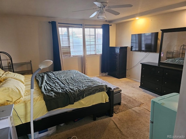 19939 Mitchell Cir, Denver, CO 80249 - bedroom featuring light colored carpet and ceiling fan