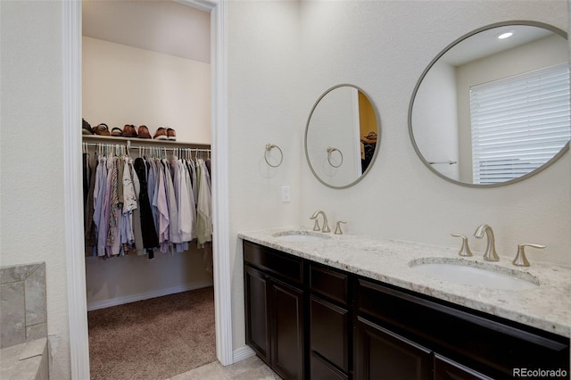 bathroom featuring vanity