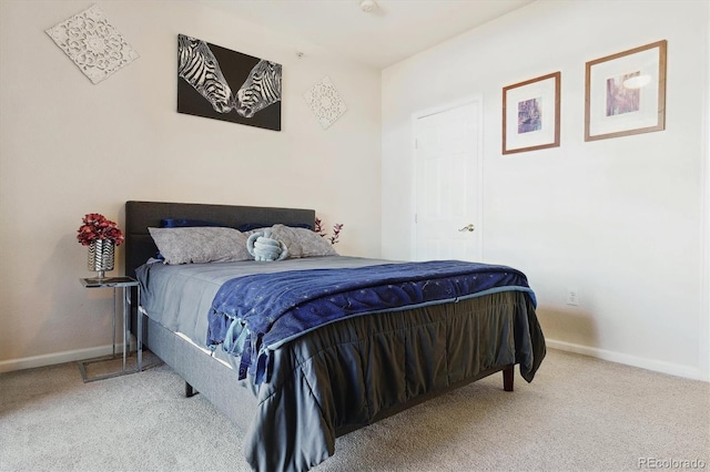 view of carpeted bedroom