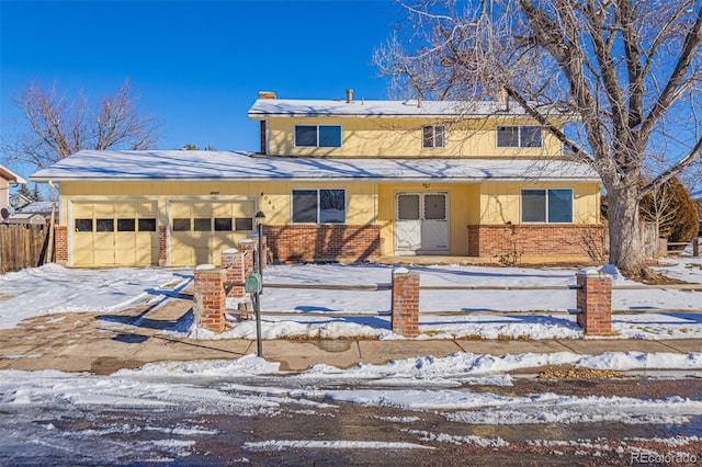 view of front facade with a garage