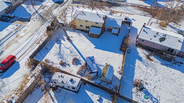 view of snowy aerial view