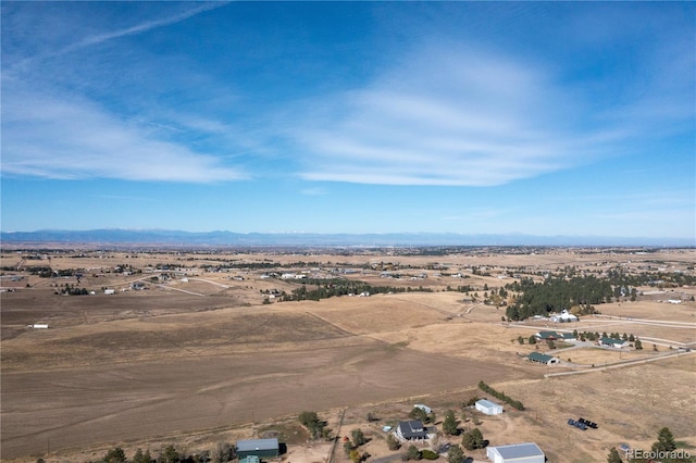 birds eye view of property featuring a rural view