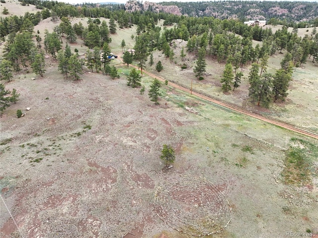 bird's eye view with a rural view