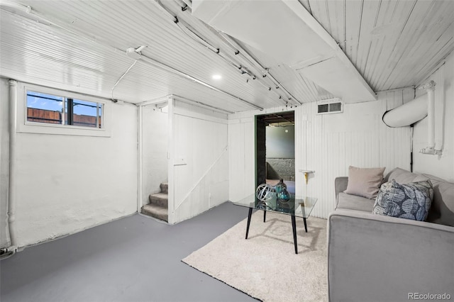 5008 Sherman St, Denver, CO 80216 - below grade area featuring stairs
