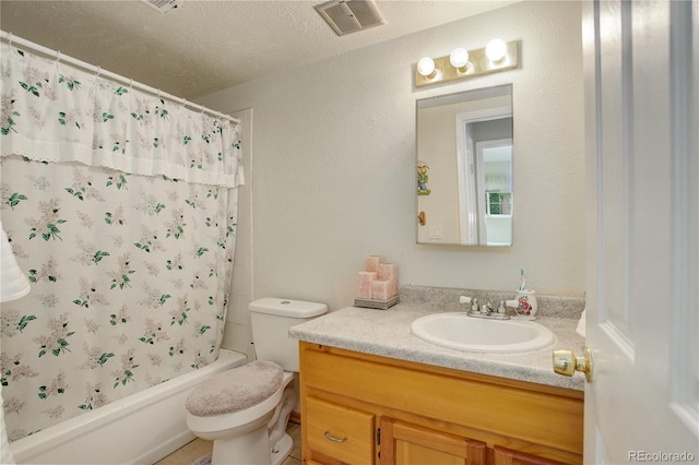 9642 Meade Ct, Westminster, CO 80031 - full bath featuring vanity, shower / bath combination with curtain, and a textured ceiling