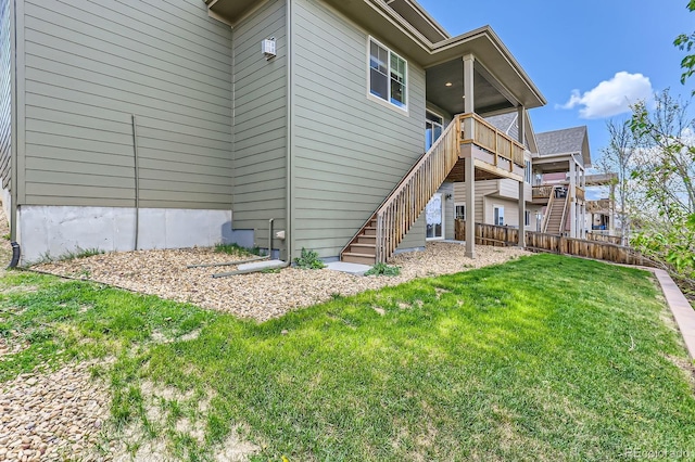 4406 Sidewinder Loop, Castle Rock, CO 80108 - rear view of house with stairway
