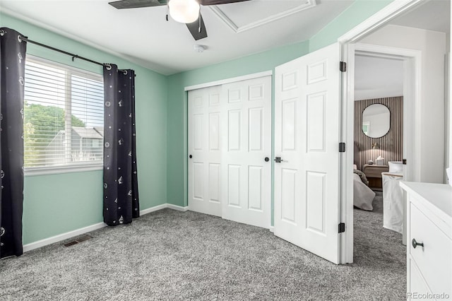 12908 Hudson St, Thornton, CO 80241 - bedroom with carpet floors, a closet, and ceiling fan
