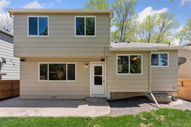 17611 Hoyt Pl, Parker, CO 80134 - rear view of property with fence, a patio, and crawl space