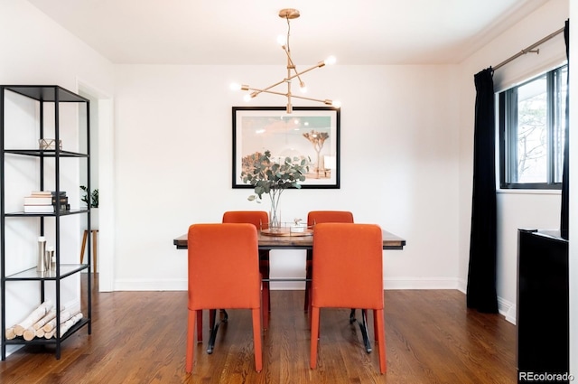 3004 S Niagara Way, Denver, CO 80224 - dining area with a chandelier and wood finished floors