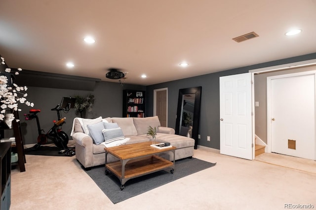 3004 S Niagara Way, Denver, CO 80224 - living area featuring carpet and recessed lighting