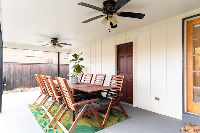 3004 S Niagara Way, Denver, CO 80224 - view of patio / terrace with ceiling fan and outdoor dining space