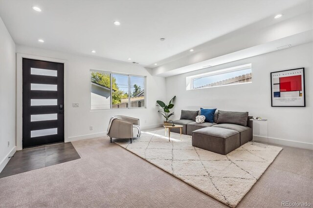 view of carpeted living room