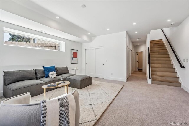 view of carpeted living room