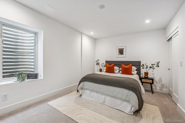 view of carpeted bedroom