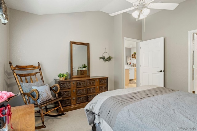 8009 S Algonquian Ct, Aurora, CO 80016 - bedroom with carpet flooring and high vaulted ceiling
