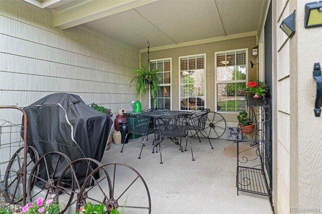 8009 S Algonquian Ct, Aurora, CO 80016 - view of patio featuring area for grilling and outdoor dining area