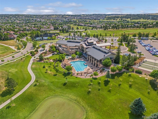 8009 S Algonquian Ct, Aurora, CO 80016 - bird's eye view of a pool and a local golf course