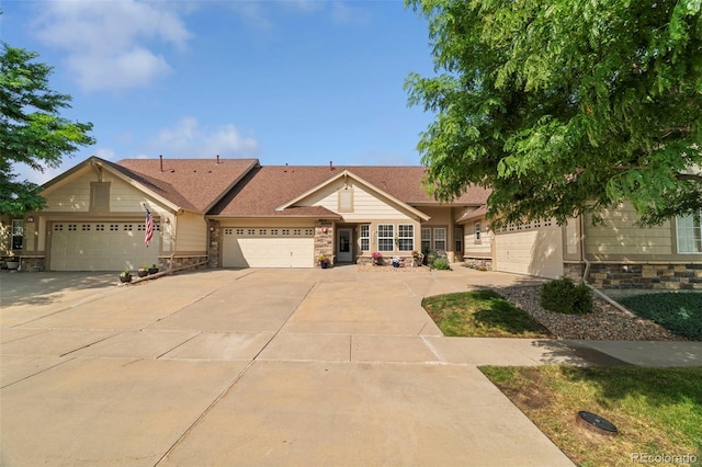8009 S Algonquian Ct, Aurora, CO 80016 - single story home with stone siding and driveway