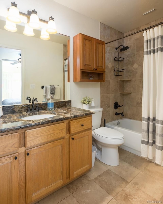 77 Spyglass Ln Unit 77, Silverthorne, CO 80498 - bathroom with vanity, shower / bath combo, and tile patterned flooring