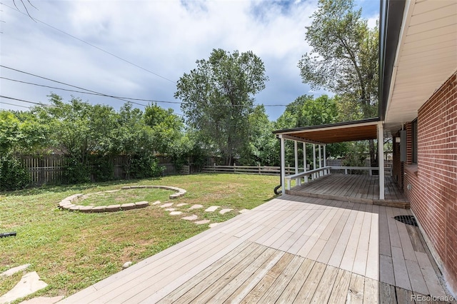 6176 Ammons St, Arvada, CO 80004 - wooden deck featuring a fenced backyard