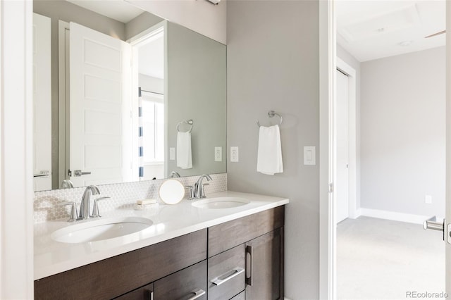 bathroom featuring vanity