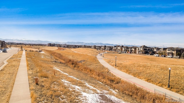 view of road featuring a mountain view