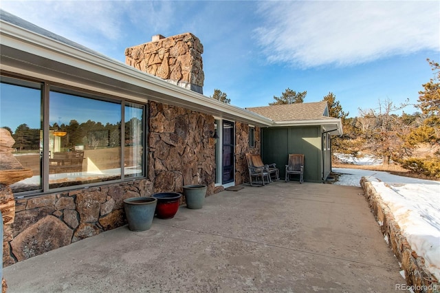 view of home's exterior featuring a patio area