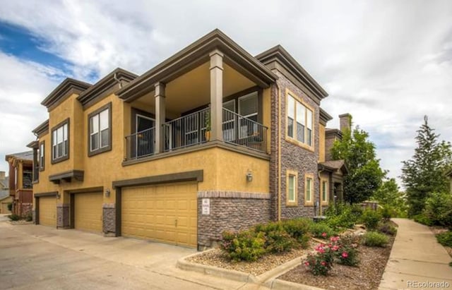 view of property with a garage