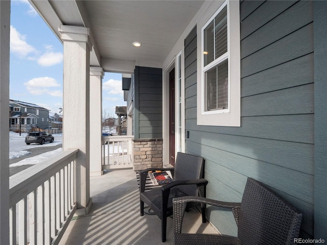 balcony with a porch